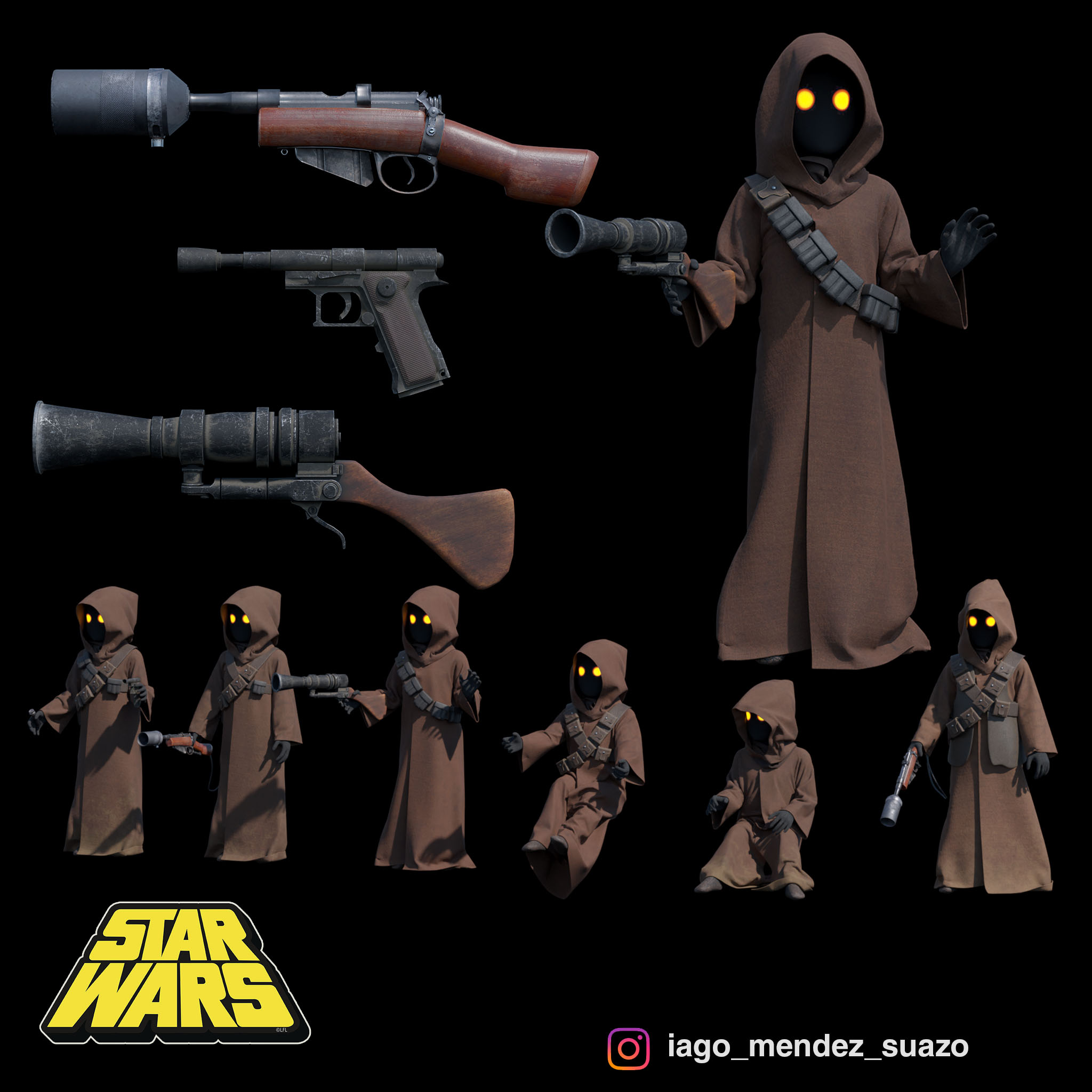 Jawas from Tatooine [static poses, no rig ] preview image 1